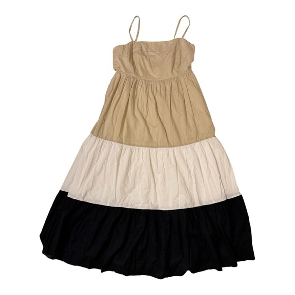 J.Crew Factory Square Neck Tiered
Dress 10 Women's Neutral
Colorblock - Picture 3 of 7